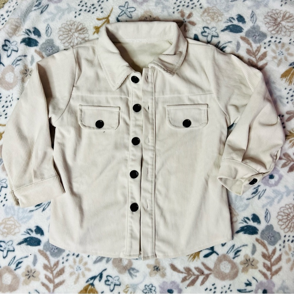 Cream Corduroy Shacket